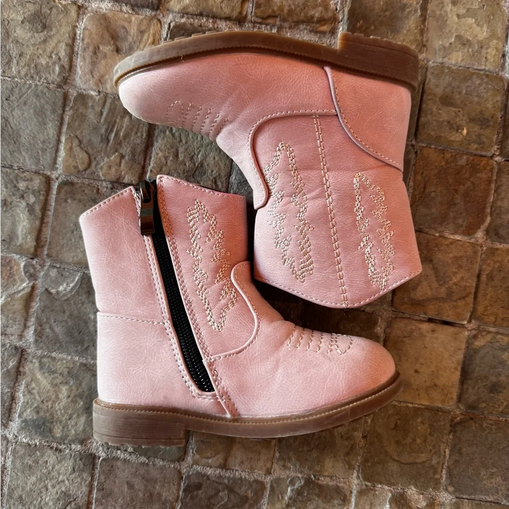 Pink Kids Cowboy Boots
